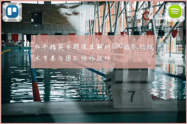 和平精英专题深度解析EDG战队的战术节奏与团队协作技巧